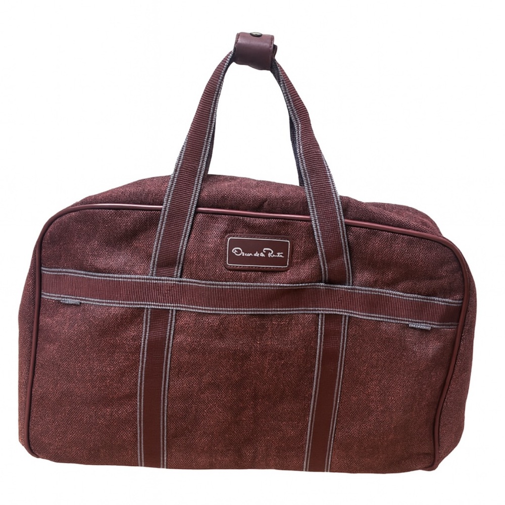 Vintage Oscar de la Renta Burgundy Weekender / Travel Bag — New Without Tags